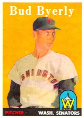 1958 Topps Bud Byerly #72 Baseball Card