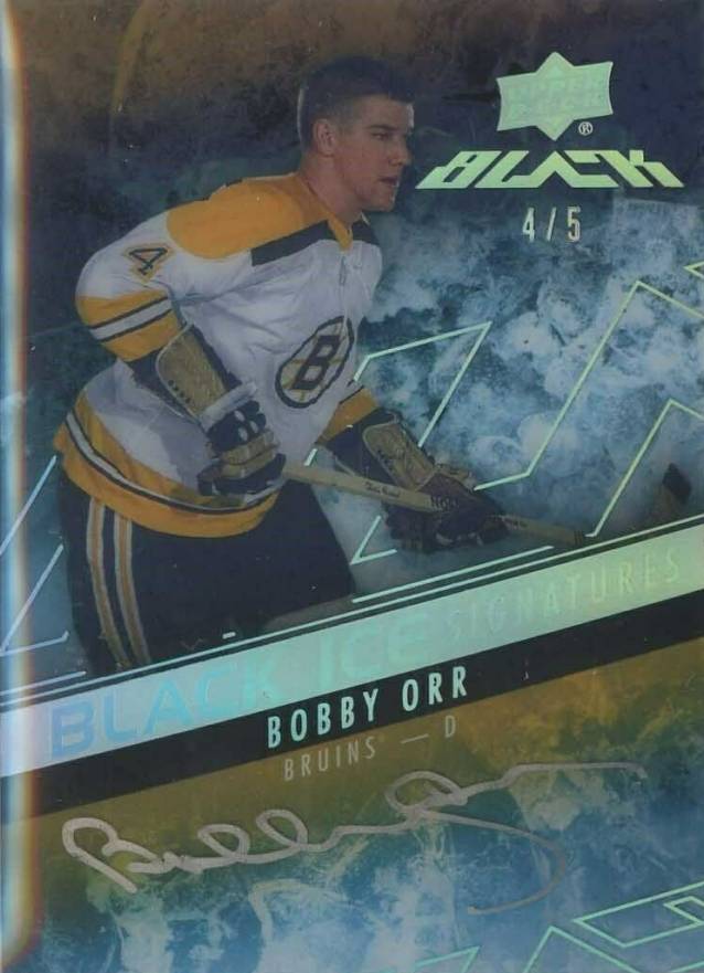 2015 Upper Deck Black Ice Signatures Bobby Orr #BI-BO Hockey Card