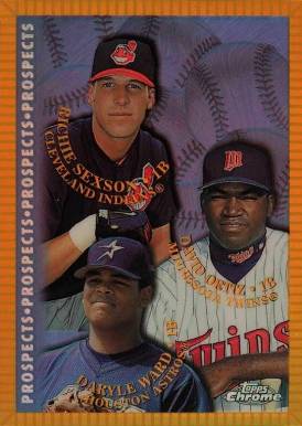 1998 Topps Chrome Sexson/Ortiz/Ward #257 Baseball Card