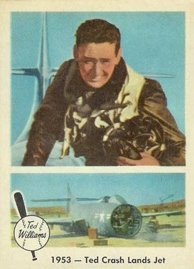 1959 Fleer Ted Williams 1953- Ted Crash Lands Jet #47 Baseball Card