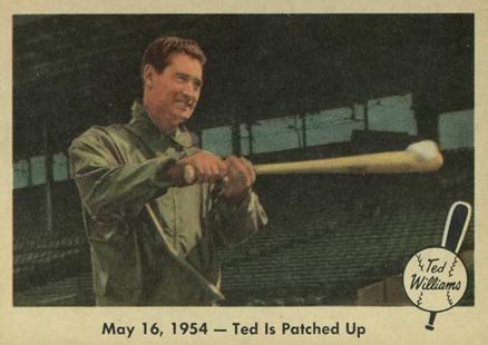 1959 Fleer Ted Williams May 16, 1954- Ted Is Patched Up #51 Baseball Card
