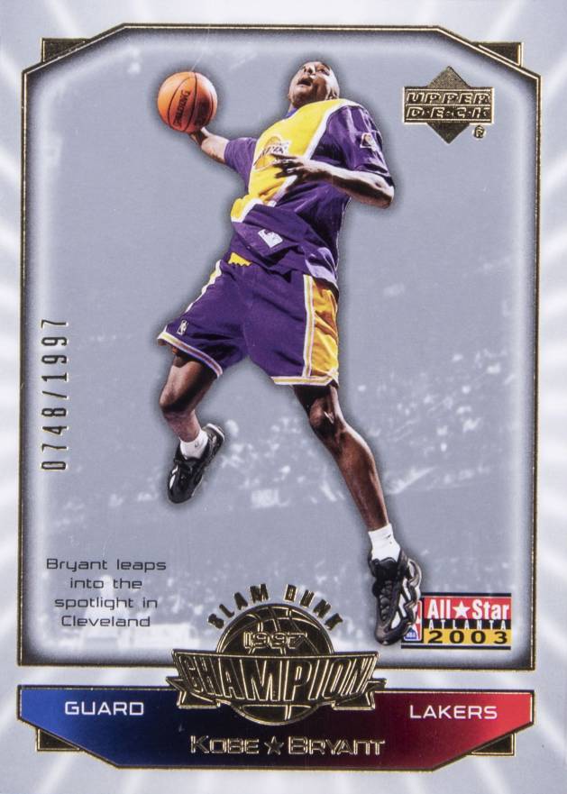 2003 Upper Deck All-Star Game Promos Kobe Bryant #KB1 Basketball Card