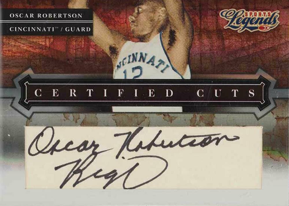 2008 Donruss Americana Sports Legends Certified Cuts Oscar Robertson #CC10 Basketball Card
