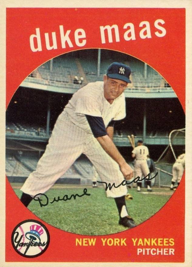 1959 Topps Duke Maas #167 Baseball Card