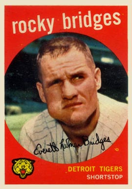 1959 Topps Rocky Bridges #318 Baseball Card