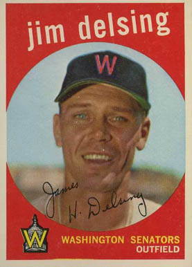 1959 Topps Jim Delsing #386 Baseball Card