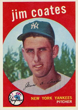 1959 Topps Jim Coates #525 Baseball Card