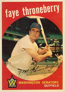 1959 Topps Faye Throneberry #534 Baseball Card