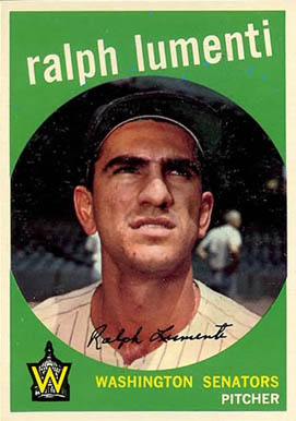 1959 Topps Ralph Lumenti #316n Baseball Card