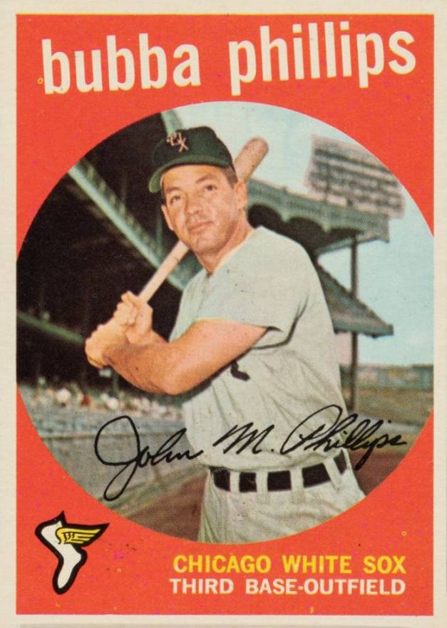 1959 Topps Bubba Phillips #187 Baseball Card