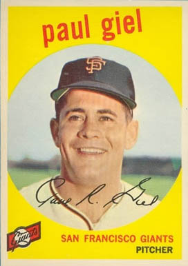 1959 Topps Paul Giel #9 Baseball Card