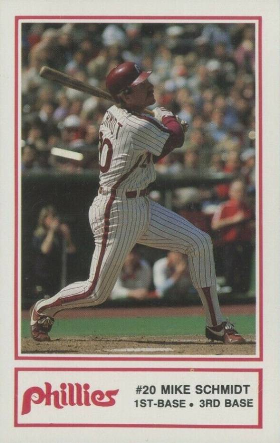 1985 Phillies Cigna Mike Schmidt #4 Baseball Card