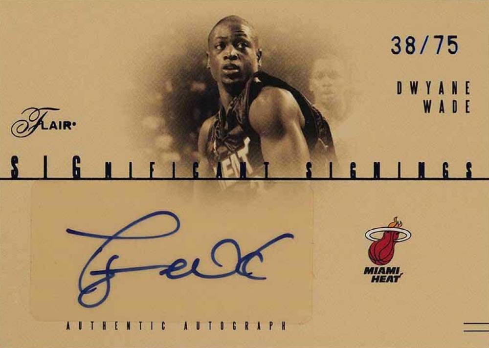 2004 Flair Significant Signings Dwyane Wade #SS-DW Basketball Card