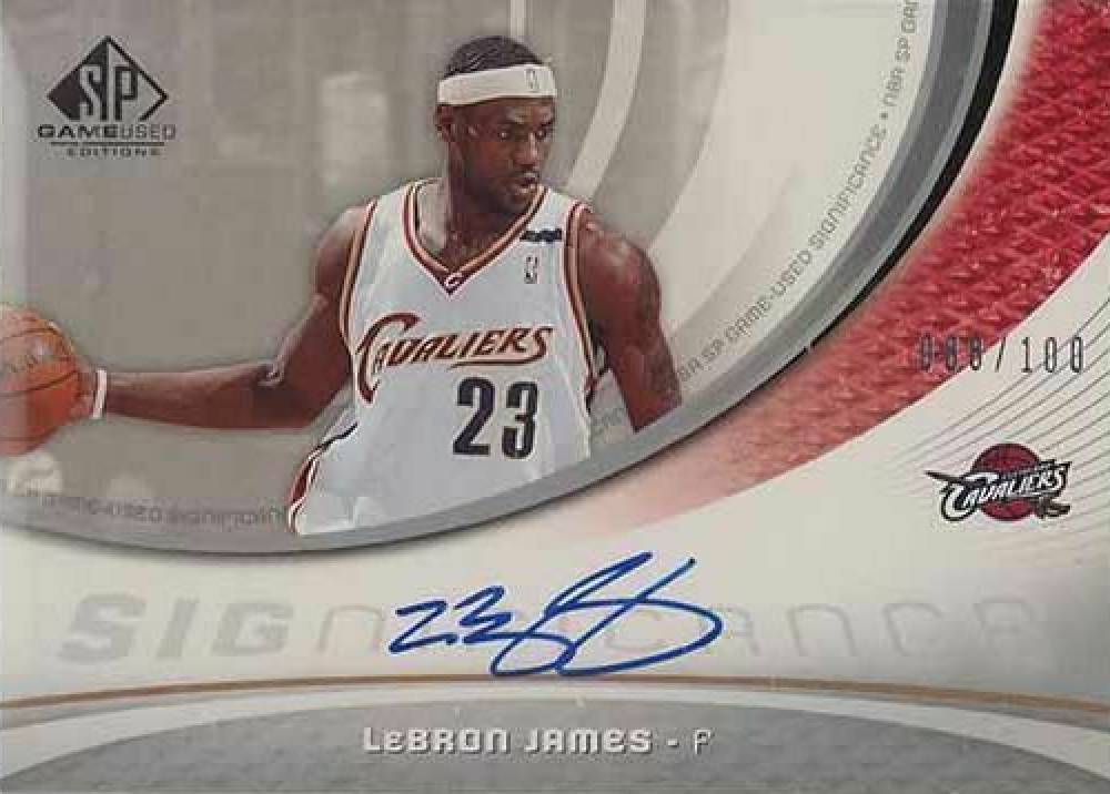 2005 SP Game Used Significance LeBron James #SIGLJ Basketball Card