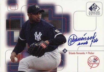 1999 SP Signature Autographs Orlando Hernandez #ED Baseball Card