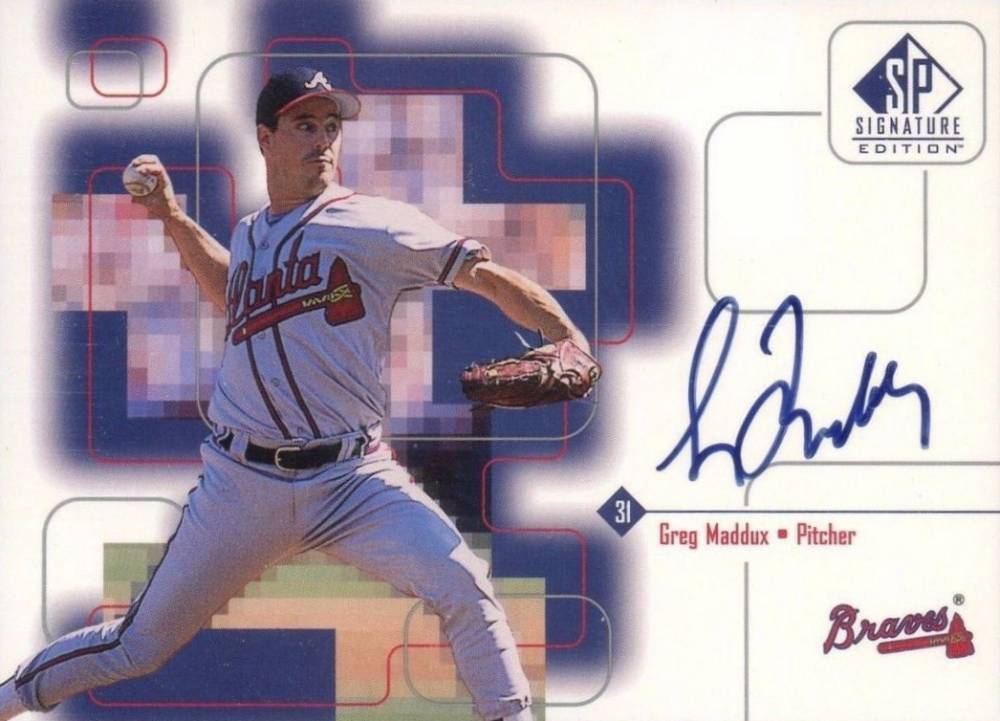 1999 SP Signature Autographs Greg Maddux #GM Baseball Card