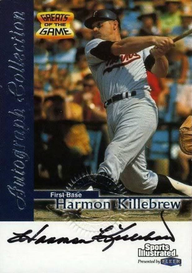 1999 Sports Illustrated Greats of the Game Autographs Harmon Killebrew # Baseball Card