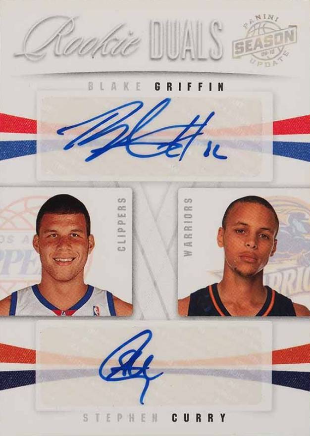 2009 Panini Season Update Rookie Duals Autograph Blake Griffin/Stephen Curry #2 Basketball Card