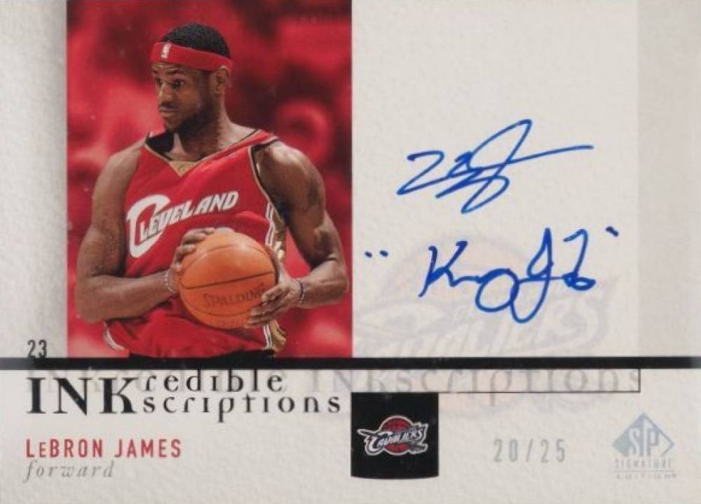 2004 SP Signature Inkredible Inkscriptions LeBron James #II-LJ1 Basketball Card