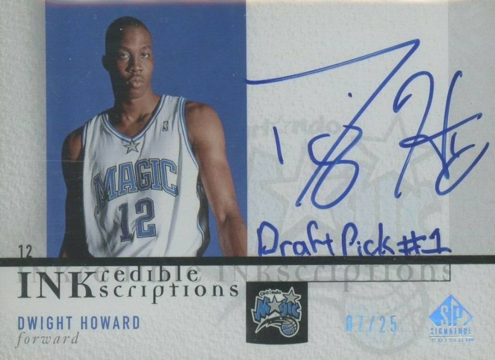 2004 SP Signature Inkredible Inkscriptions Dwight Howard #II-DH2 Basketball Card