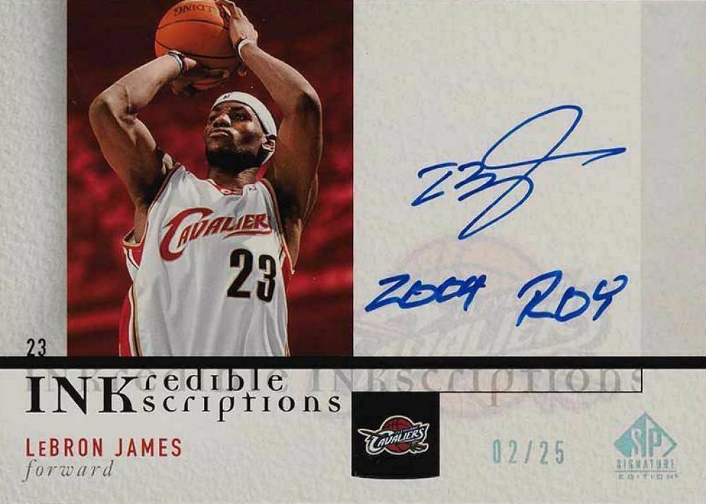 2004 SP Signature Inkredible Inkscriptions LeBron James #II-LJ3 Basketball Card