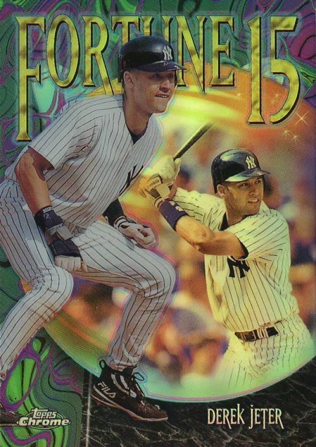 1999 Topps Chrome Fortune 15 Derek Jeter #FF3 Baseball Card