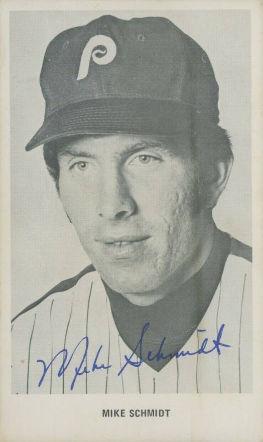 1973 Phillies Team Issue Postcard Mike Schmidt # Baseball Card