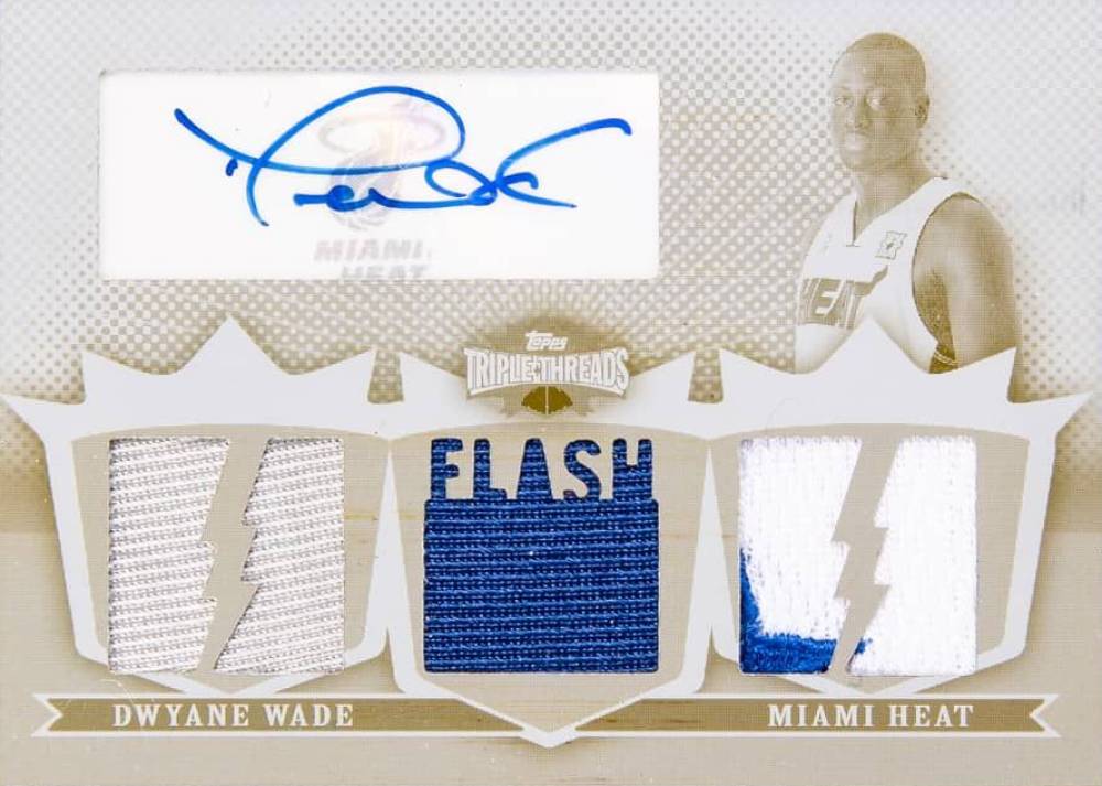 2007 Topps Triple Threads Relics Autographs Dwyane Wade #2 Basketball Card
