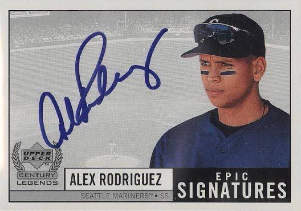 1999 Upper Deck Century Legends Epic Signatures Alex Rodriguez #AR Baseball Card