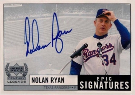 1999 Upper Deck Century Legends Epic Signatures Nolan Ryan #NR Baseball Card