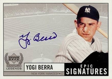 1999 Upper Deck Century Legends Epic Signatures Yogi Berra #YB Baseball Card