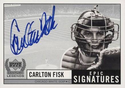1999 Upper Deck Century Legends Epic Signatures Carlton Fisk #CF Baseball Card