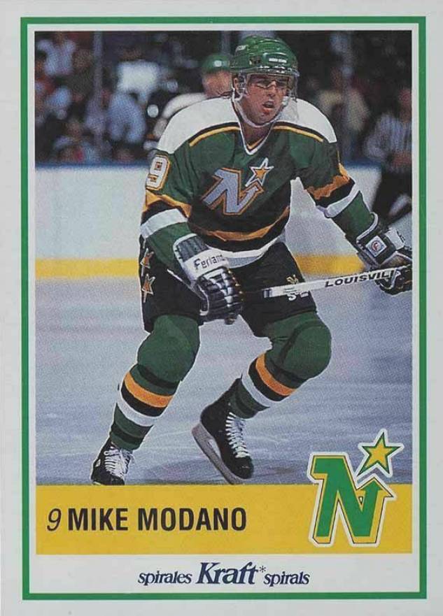1990 Kraft Mike Modano #34 Hockey Card
