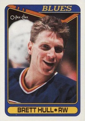1990 O-Pee-Chee Brett Hull #77 Hockey Card