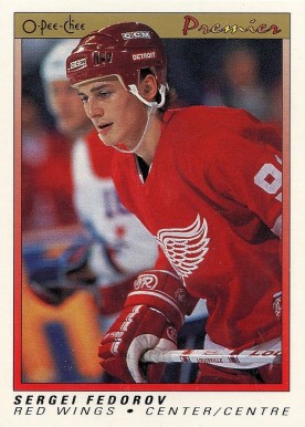 1990 O-Pee-Chee Premier Sergei Fedorov #30 Hockey Card