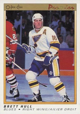 1990 O-Pee-Chee Premier Brett Hull #47 Hockey Card