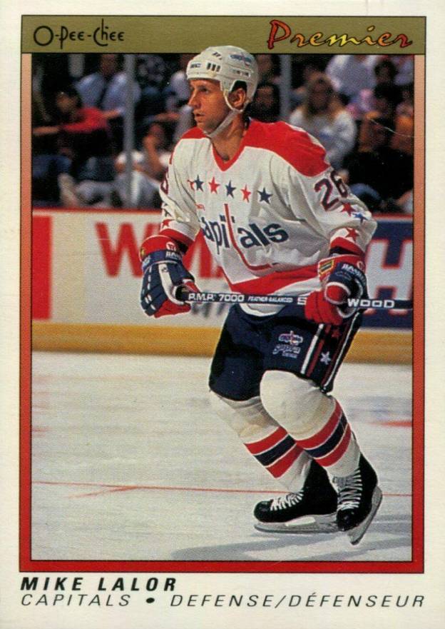 1990 O-Pee-Chee Premier Mike Lalor #57 Hockey Card