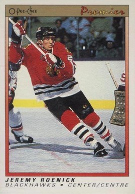 1990 O-Pee-Chee Premier Jeremy Roenick #100 Hockey Card