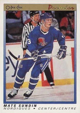 1990 O-Pee-Chee Premier Mats Sundin #114 Hockey Card