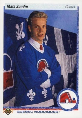1990 Upper Deck Mats Sundin #365 Hockey Card