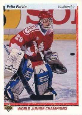 1990 Upper Deck Felix Potvin #458 Hockey Card