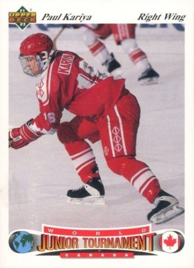 1991 Upper Deck Czech World Juniors Paul Kariya #50 Hockey Card