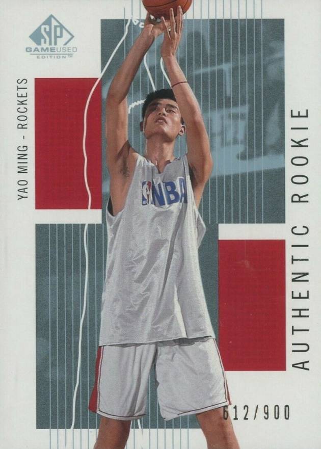 2002 SP Game Used Yao Ming #104 Basketball Card