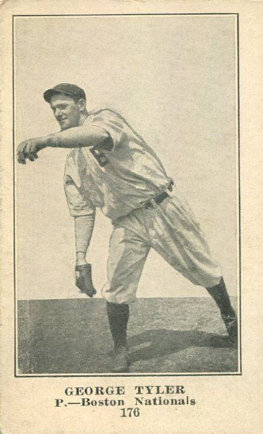 1917 Standard Biscuit George Tyler #176 Baseball Card