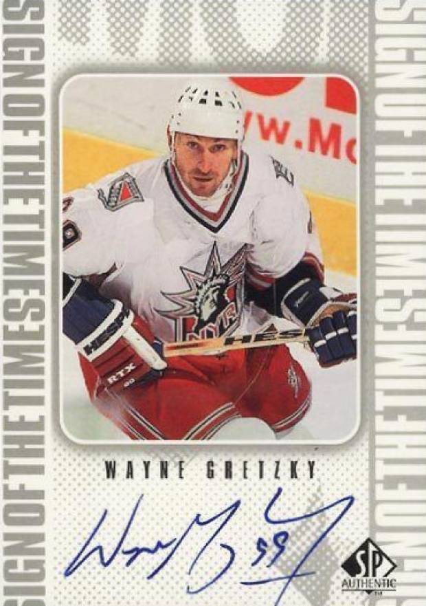 1998 SP Authentic Sign of the Times Wayne Gretzky #WG Hockey Card