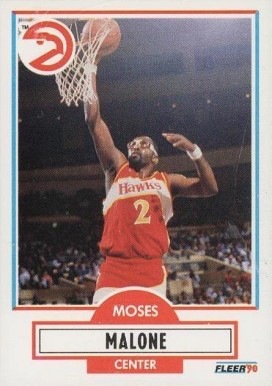 1990 Fleer Moses Malone #3 Basketball Card