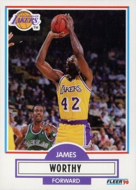 1990 Fleer James Worthy #97 Basketball Card