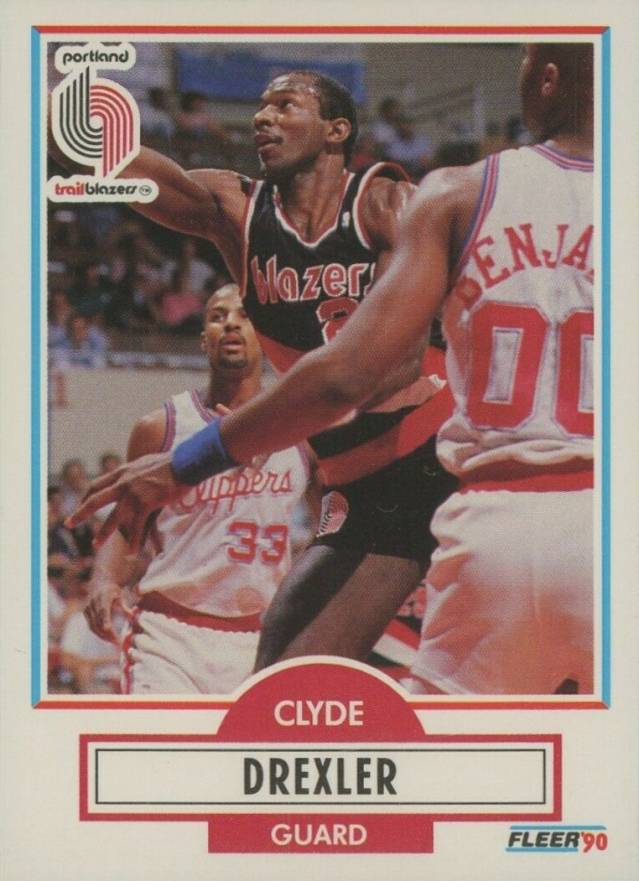 1990 Fleer Clyde Drexler #154 Basketball Card