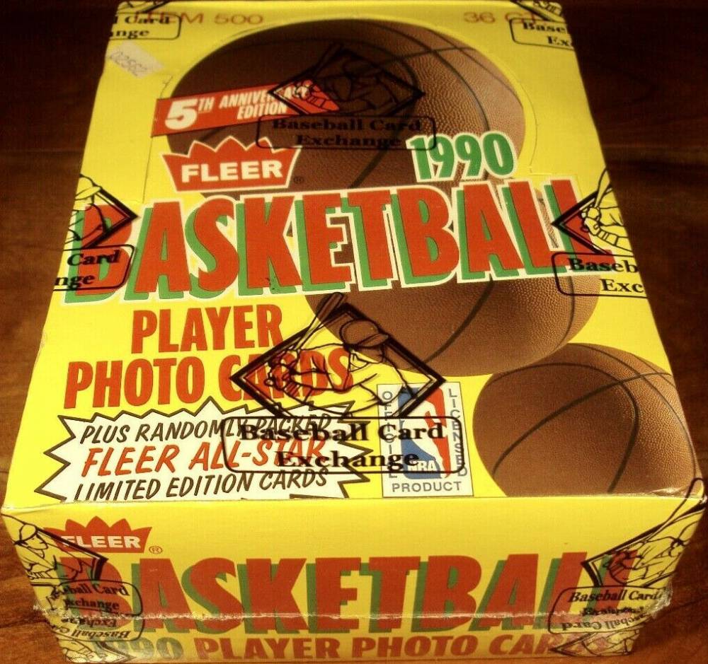 1990 Fleer Wax Pack Box #WPB Basketball Card
