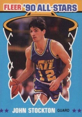 1990 Fleer All-Stars John Stockton #9 Basketball Card